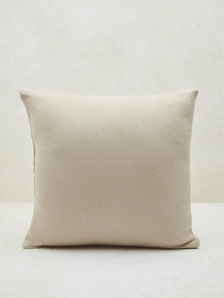 Westside Home Beige Knit Textured Cushion Cover